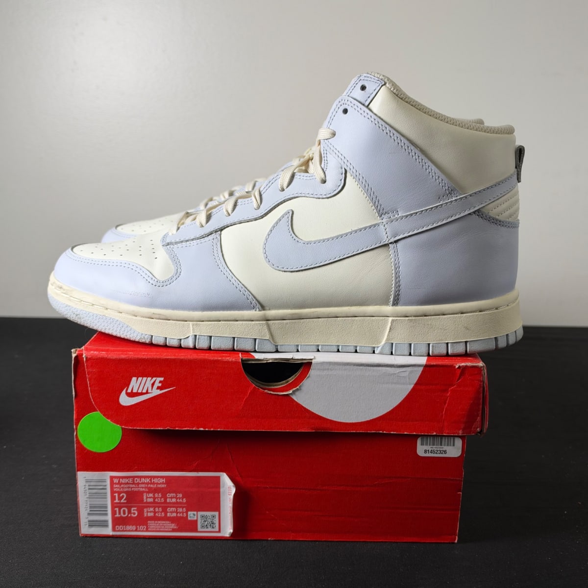 Nike Dunk High Sail Football Grey (Women's) (Size 12W) - aux