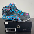 Nike LeBron 12 23 Chromosomes 13 (Moderately Worn Pre-Owned)NikeBlack/Pink Power-Blue Lagoon - Image 1