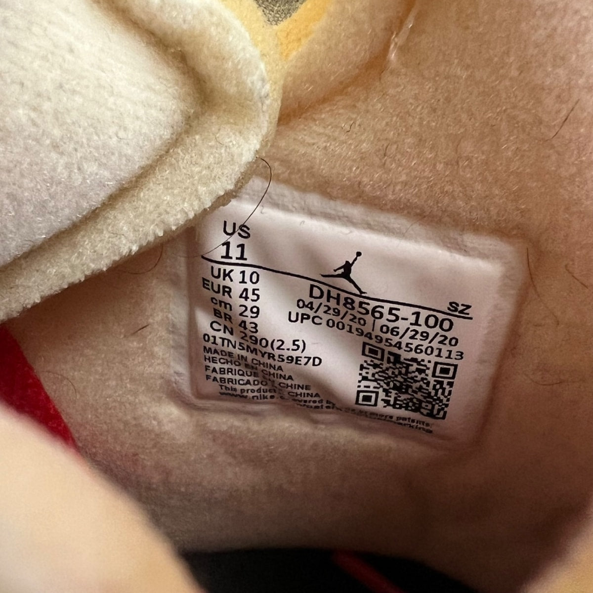 Jordan 5 Retro Off-White Sail 11 (Lightly Worn Pre-Owned)JordanSail/Fire Red-Muslin-Black - Image 7