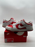 Nike Dunk Low Championship Red 10 (Heavily Worn Pre-Owned)NikeUniversity Red/White-Total Orange - Image 1