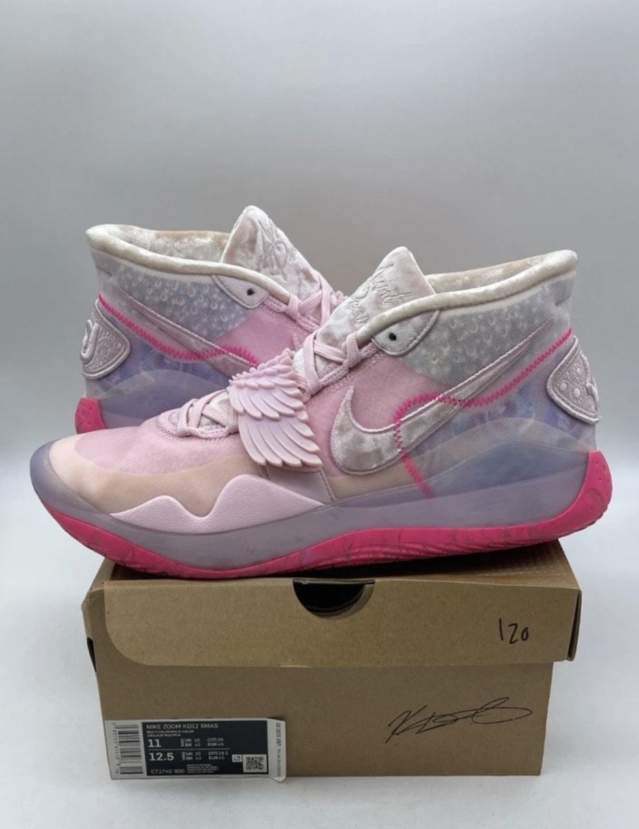 Nike KD 12 Aunt Pearl 11 (Heavily Worn Pre-Owned)NikePink/Pink - Image 1