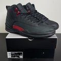 Jordan 12 Retro Bloodline 11.5 (Moderately Worn Pre-Owned)JordanBlack/Black/Varsity Red - Image 1
