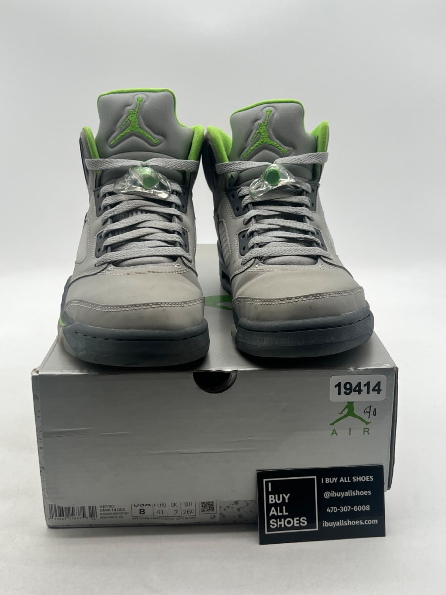 Jordan 5 Retro Green Bean (2022) 8 (Moderately Worn Pre-Owned) - Image 2