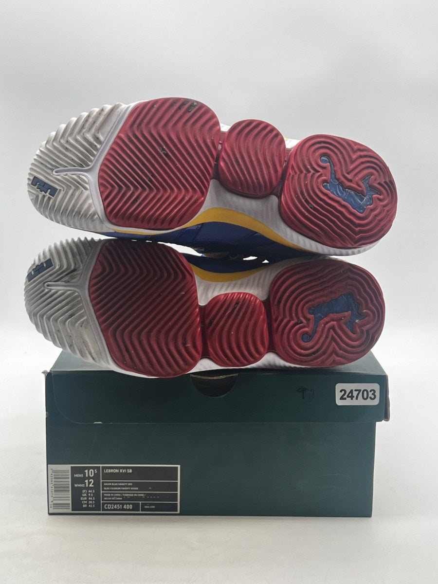 Nike LeBron 16 Superman SuperBron Blue 10.5 (Lightly Worn Pre-Owned)NikeRacer Blue/Varsity Red-Varsity Maize - Image 7