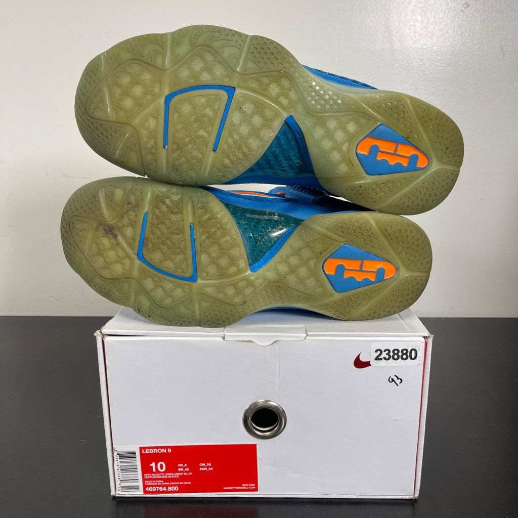 Nike LeBron 9 China (YOTD) 10 (Moderately Worn Pre-Owned)NikeNeptune Blue/Total Orange-Current Blue-CP - Image 5