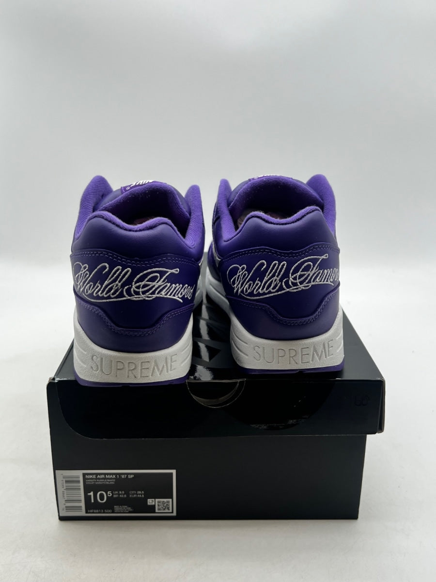 Nike Air Max 1 '87 SP Supreme Varsity Purple 10.5 (VNDS Pre-Owned)Nike - Image 3