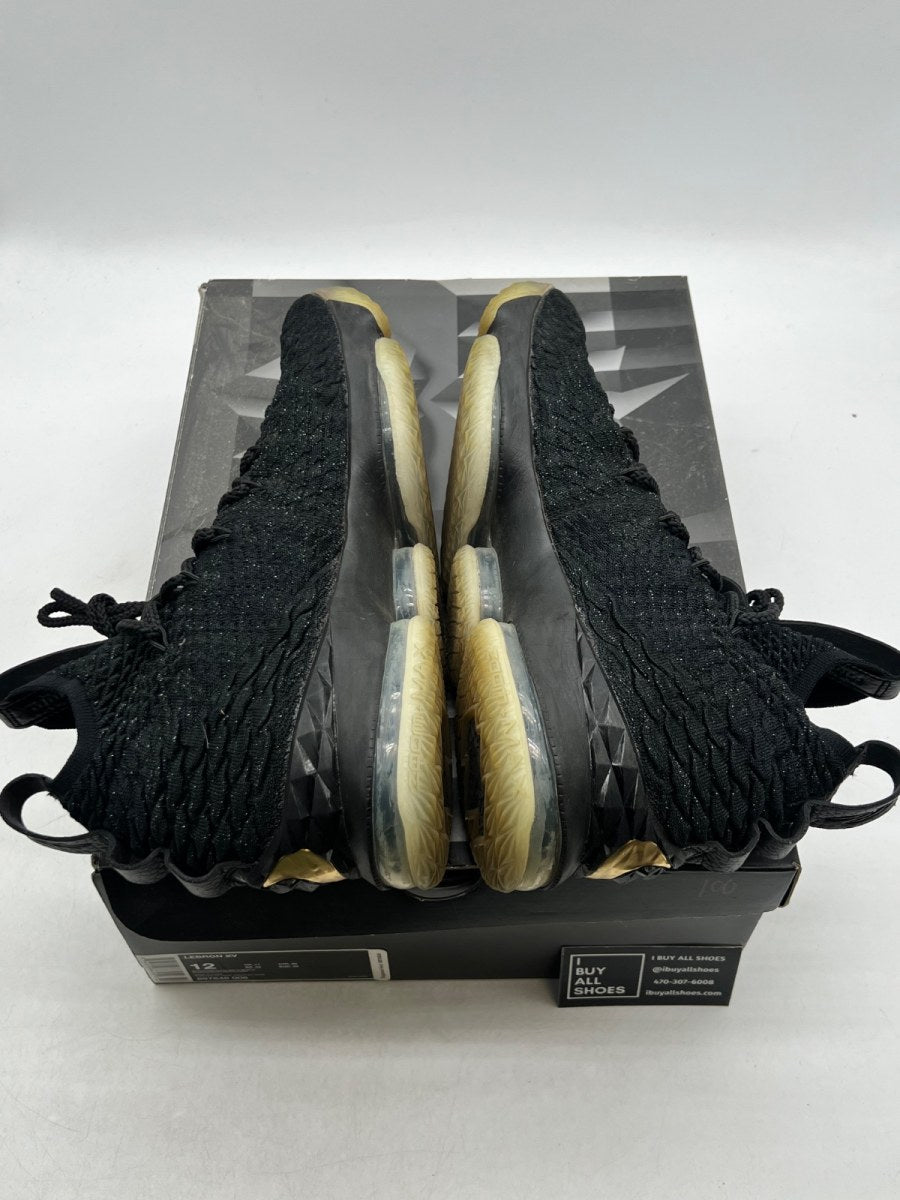 Nike LeBron 15 Black Gold 12 (Moderately Worn Pre-Owned) - Image 9