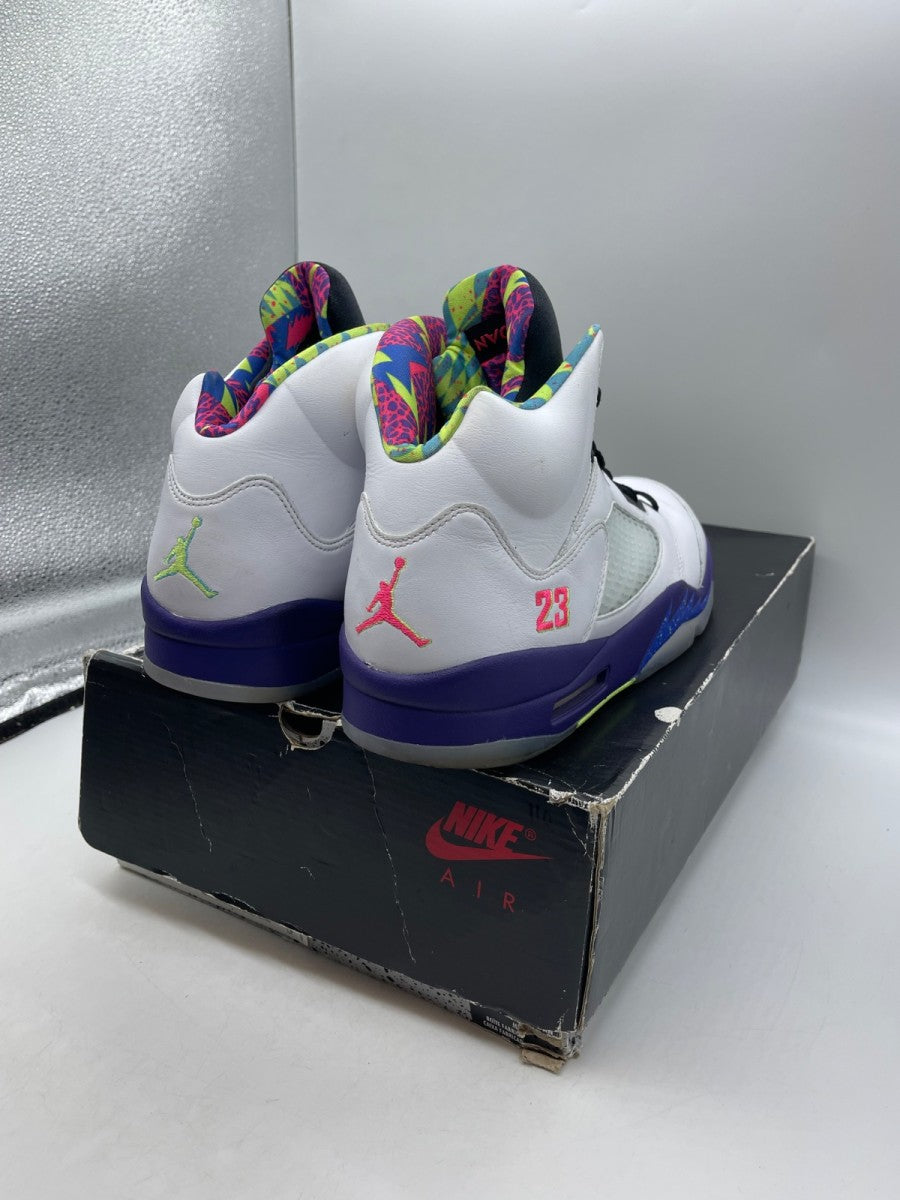 Jordan 5 Retro Alternate Bel-Air 12 (Moderately Worn Pre-Owned)JordanWhite/Court Purple-Racer Pink-Ghost Green - Image 5