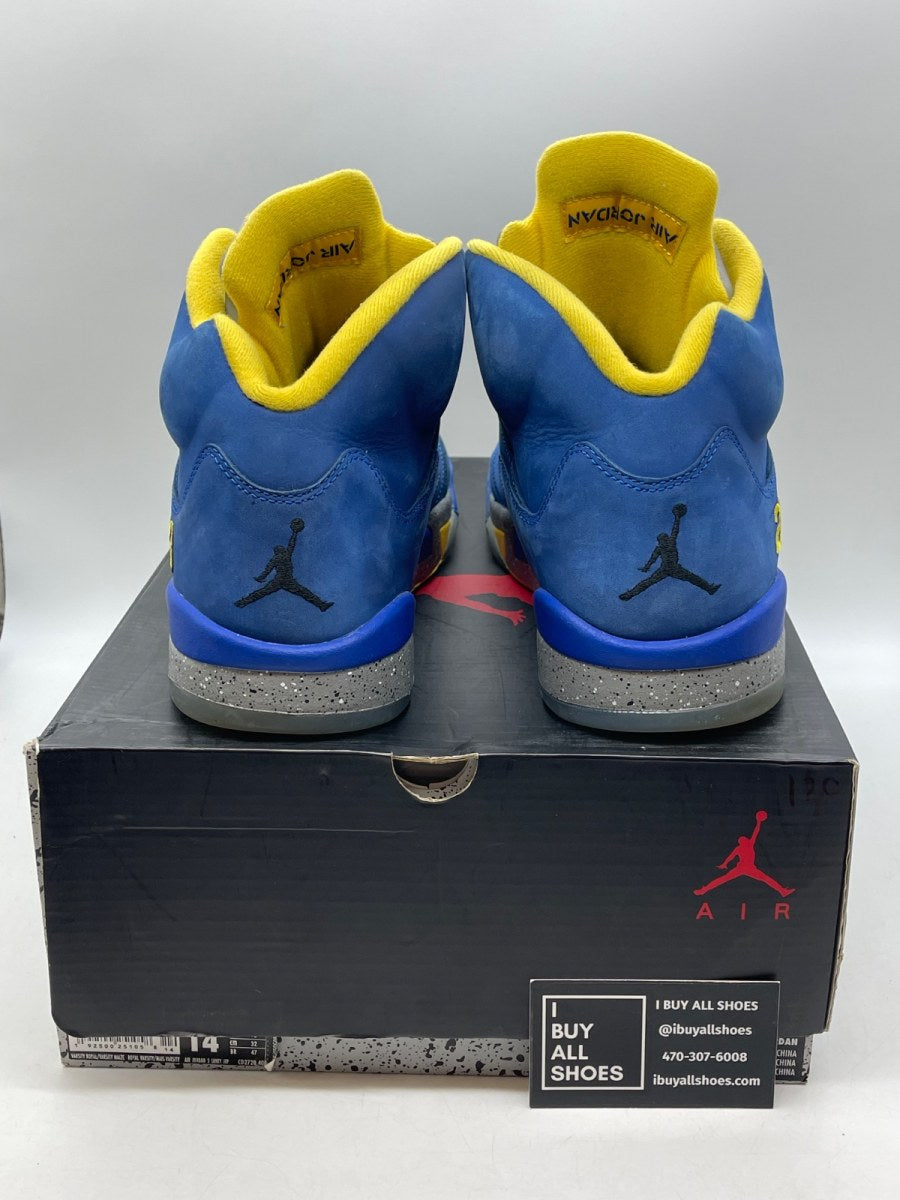 Jordan 5 Retro JSP Laney Varsity Royal 14 (Moderately Worn Pre-Owned) - Image 3