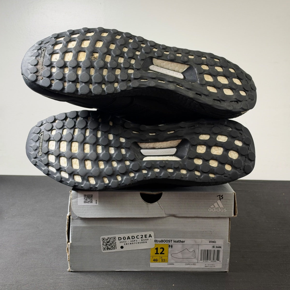 adidas Ultra Boost Leather Black (Size 12) - aux