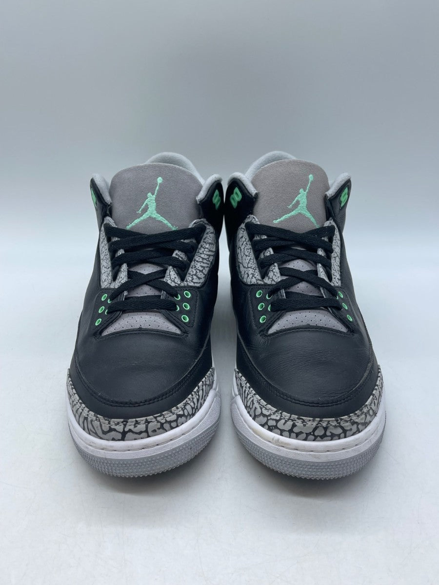 Jordan 3 Retro Green Glow 11 (Moderately Worn Pre-Owned)JordanBlack/Green Glow/Wolf Grey/White - Image 2