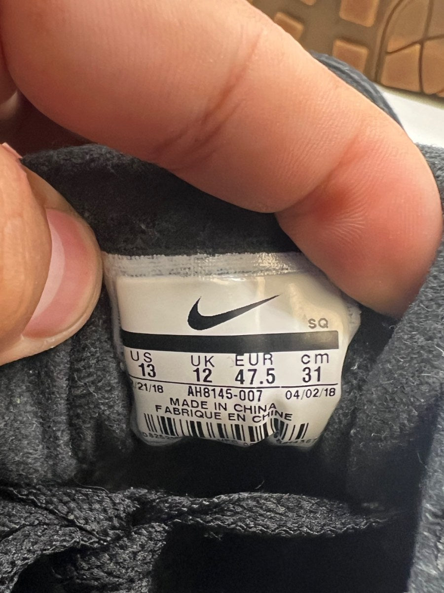 Nike Air Max 1 Black Gum 13 (Heavily Worn Pre-Owned)NikeBlack/Black-Gum Medium Brown-Black - Image 6