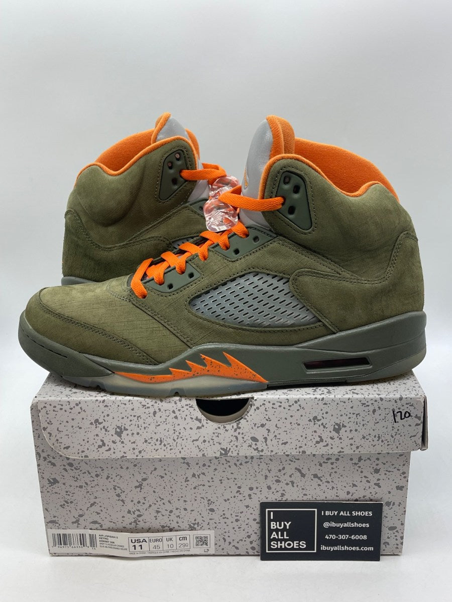 Jordan 5 Retro Olive (2024) 11 (Moderately Worn Pre-Owned) - Image 1