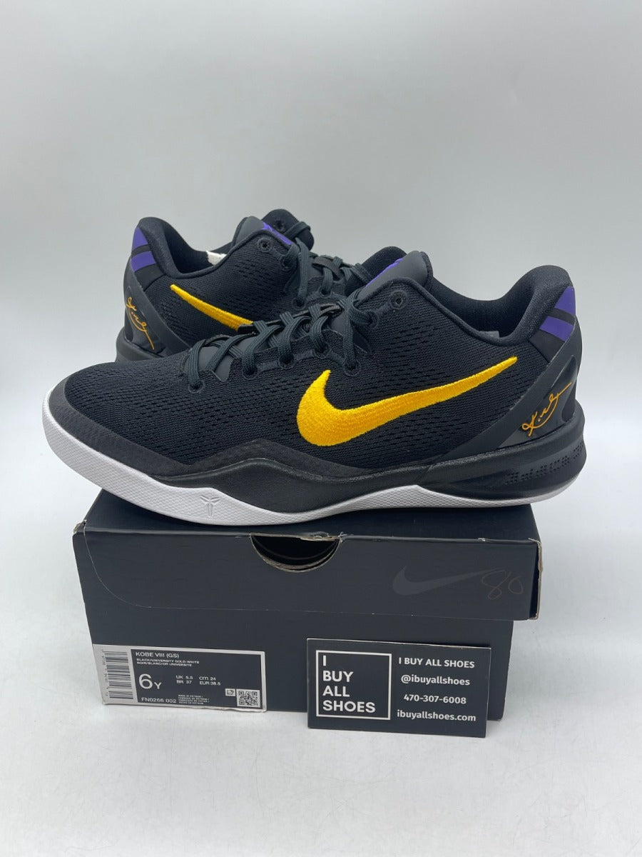 Nike Kobe 8 Lakers Away (GS) 6Y (Moderately Worn Pre-Owned) - Image 1