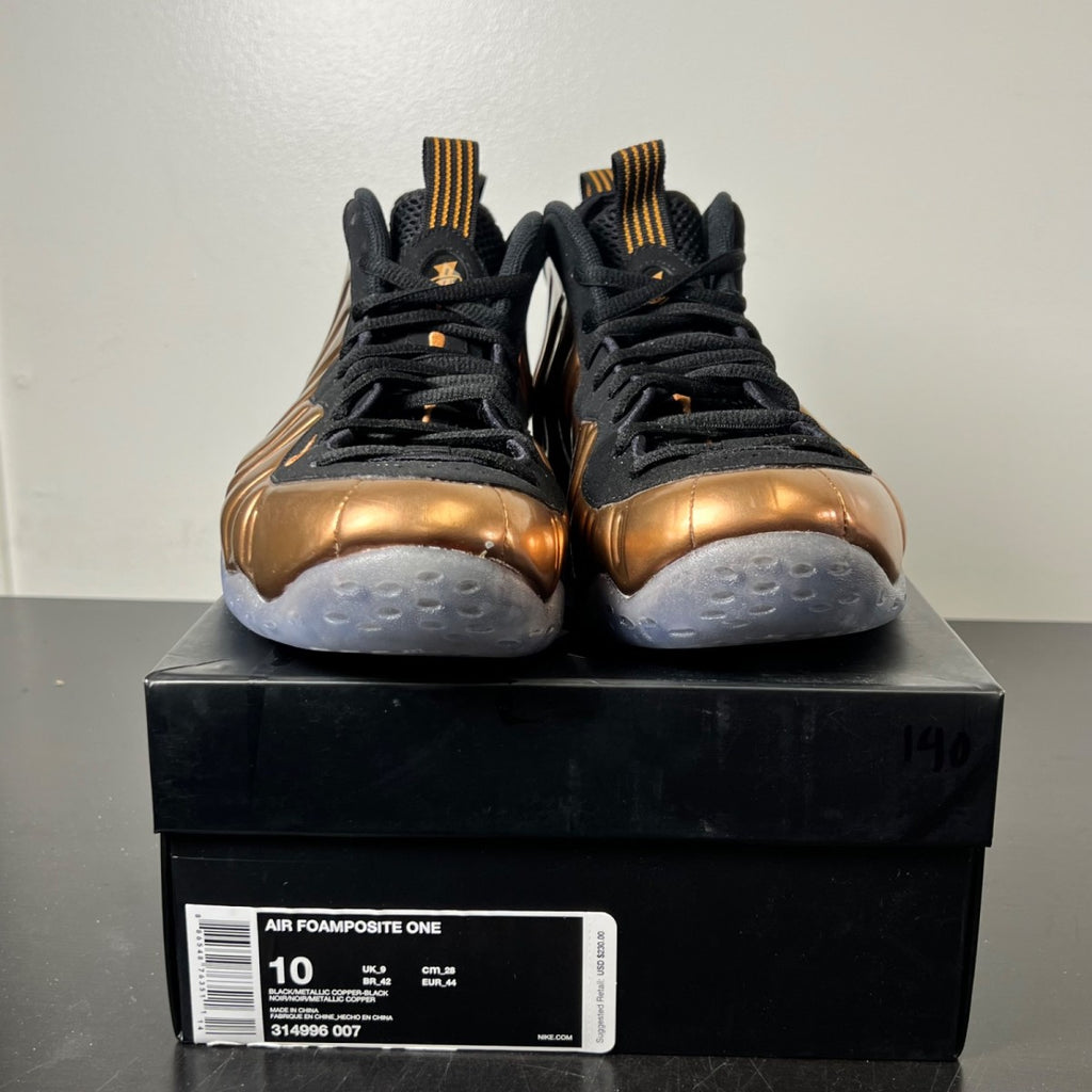 Nike Air Foamposite One Copper (2017) 10 (Lightly Worn Pre-Owned)NikeMetallic Copper/Metallic Copper-Black - Image 2