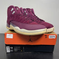 Jordan 12 Retro Bordeaux 13 (Moderately Worn Pre-Owned)JordanBordeaux/Sail-Metallic Silver - Image 1