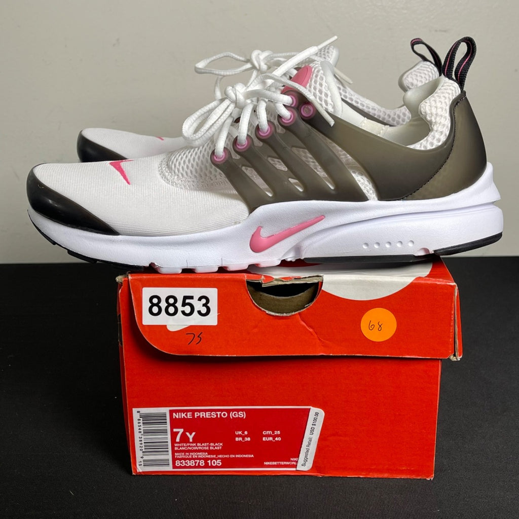 Nike Air Presto GS 'White Pink Blast' (Size 7) - aux