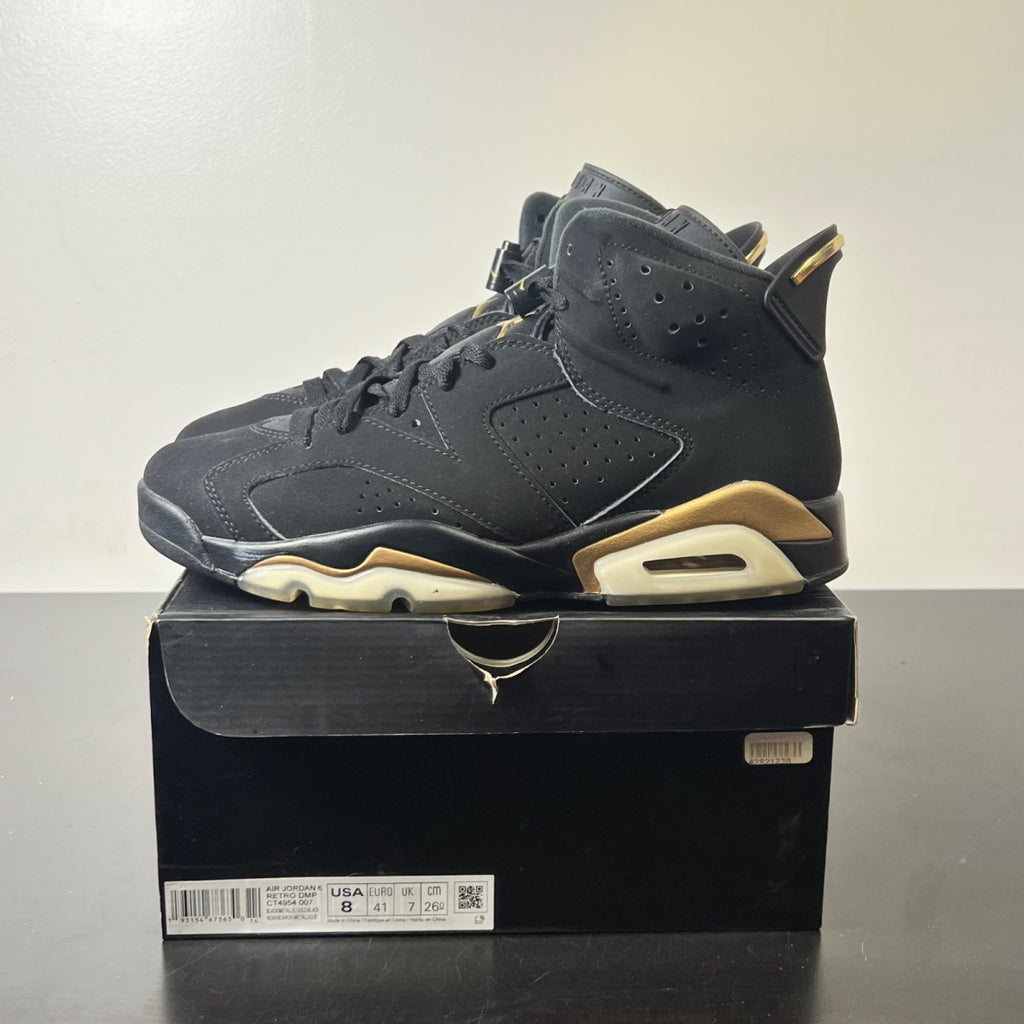 Jordan 6 Retro DMP (2020) 8 (Lightly Worn Pre-Owned)JordanBlack/Metallic Gold - Image 3