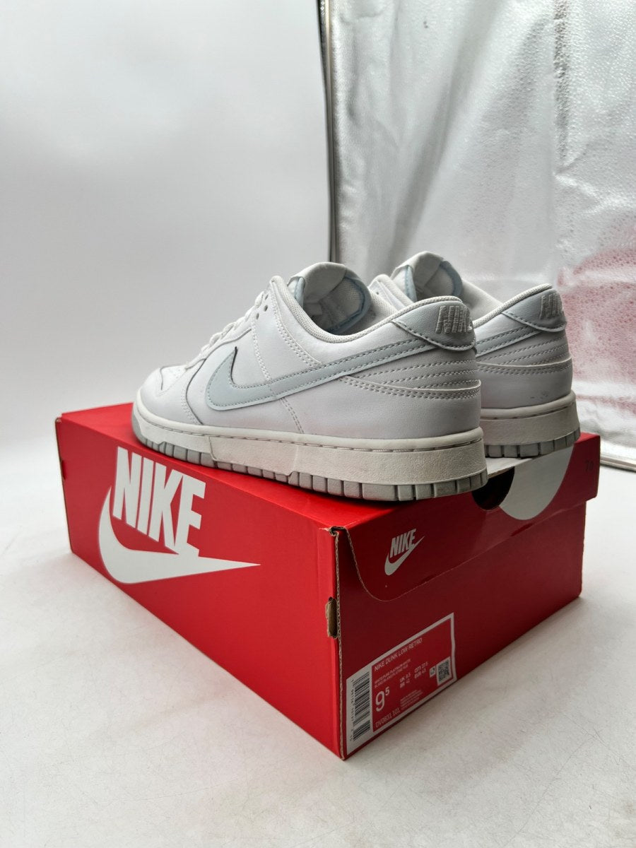 Nike Dunk Low Retro White Pure Platinum 9.5 (Moderately Worn Pre-Owned)NikeWhite/Pure Platinum - Image 6
