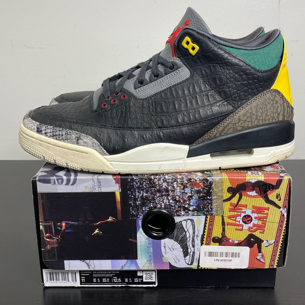 Jordan 3 Retro SE Animal Instinct 2.0 11 (Moderately Worn Pre-Owned)JordanBlack/Dark Mocha/Rope/Multi-Color - Image 3