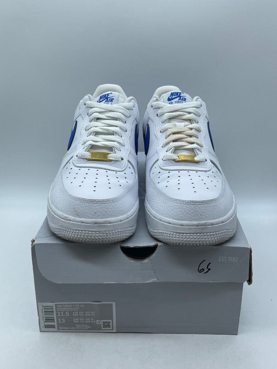 Nike Air Force 1 Low 'White Game Royal' 11.5 (Moderately Worn Pre-Owned) - Image 2