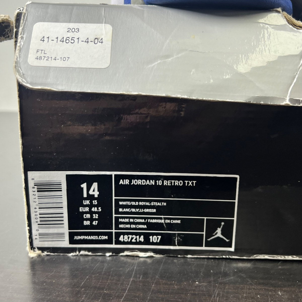 Jordan 10 Retro Old Royal 14 (Heavily Worn Pre-Owned)JordanWhite/Old Royal-Stealth - Image 4
