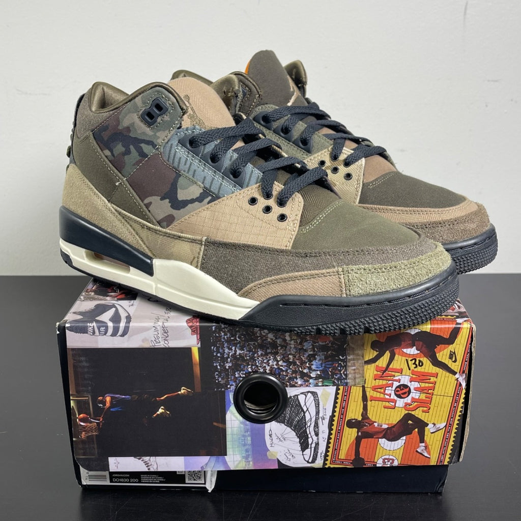 Jordan 3 Retro Patchwork Camo 10.5 (Moderately Worn Pre-Owned)JordanDark Hazel/Multi-Color - Image 1