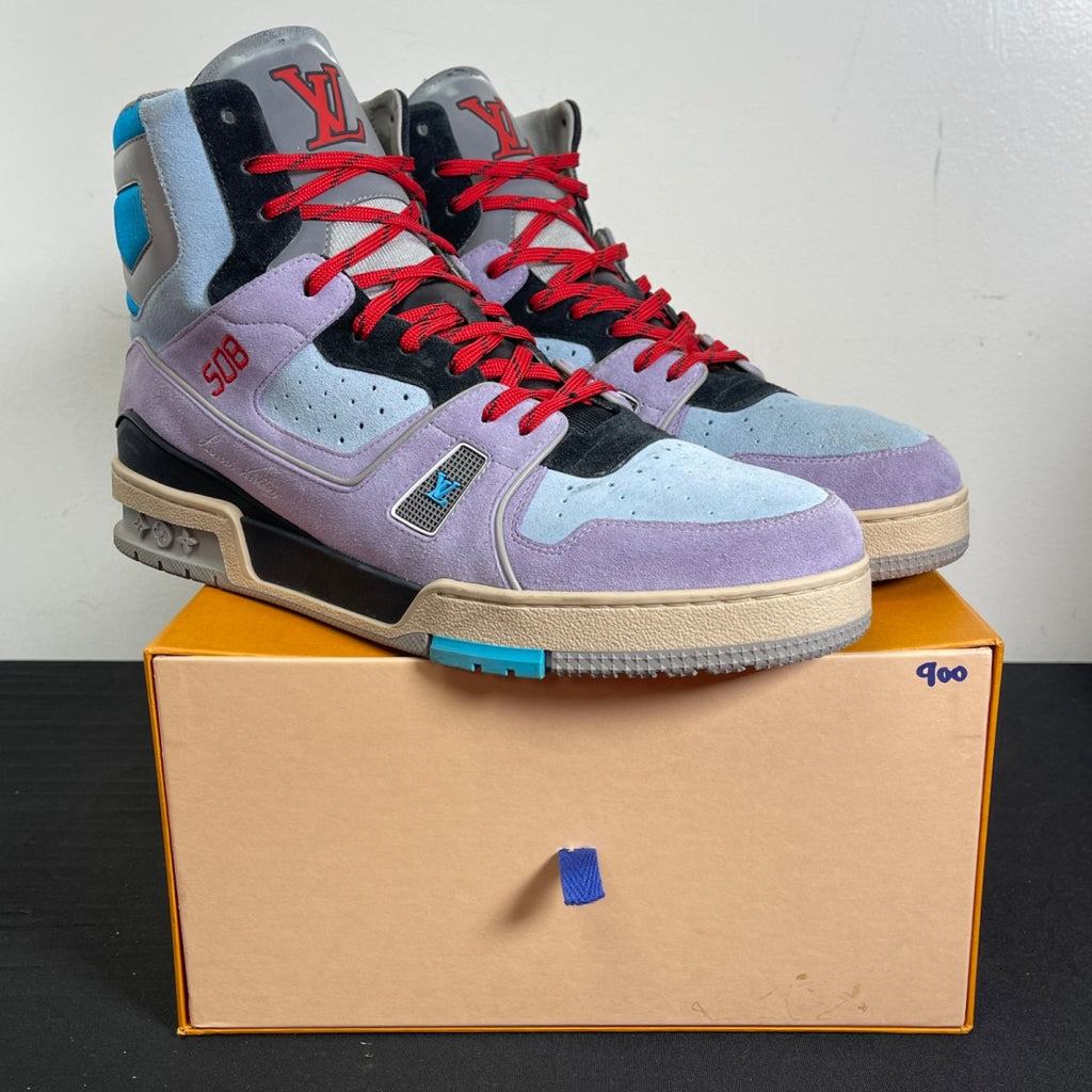 Louis Vuitton Trainer Sneaker Boot Purple 10 (Moderately Worn Pre-Owned)Louis VuittonMulticolor - Image 1