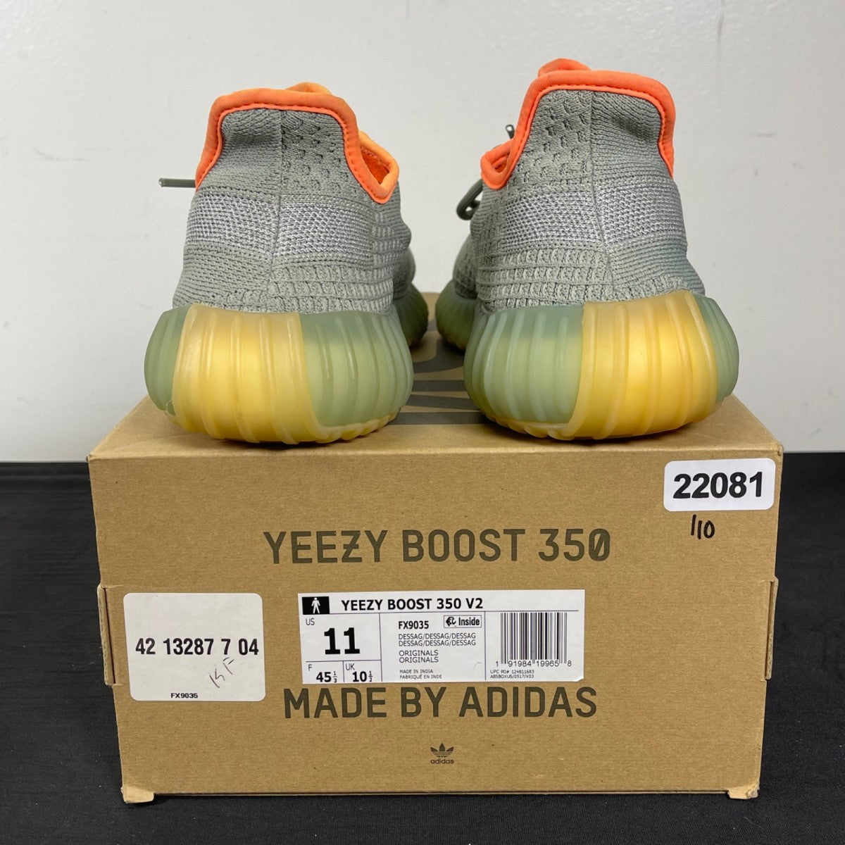adidas Yeezy Boost 350 V2 Desert Sage 11 (Moderately Worn Pre-Owned)adidasDesert Sage/Desert Sage/Desert Sage - Image 4