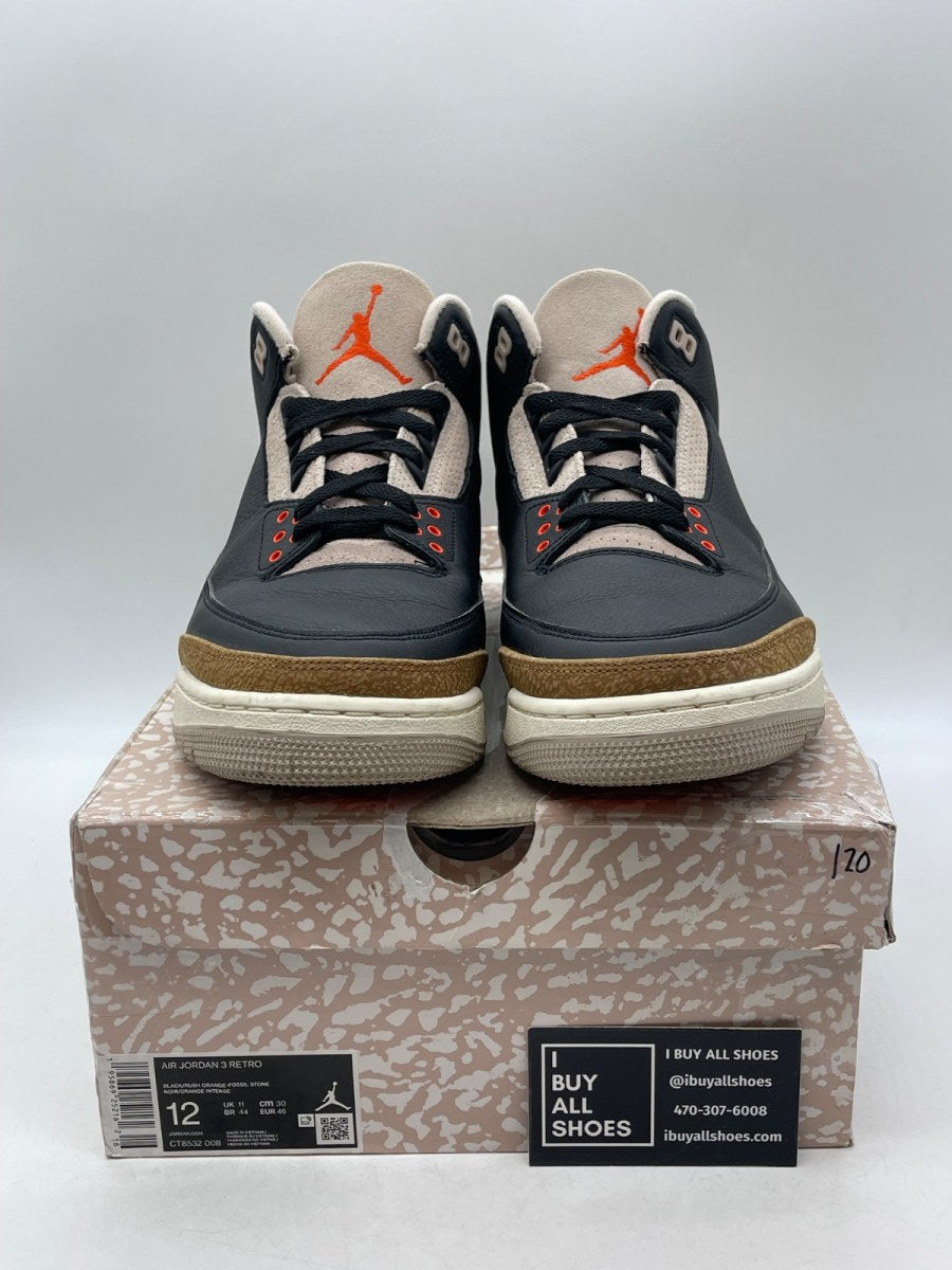 Jordan 3 Retro Desert Elephant 12 (Moderately Worn Pre-Owned) - Image 2