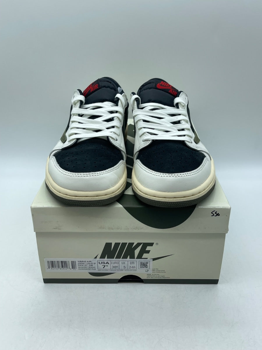 Jordan 1 Retro Low OG SP Travis Scott Olive (Women's) 7.5W (Lightly Worn Pre-Owned)JordanSail/University Red/Black/Medium Olive - Image 2