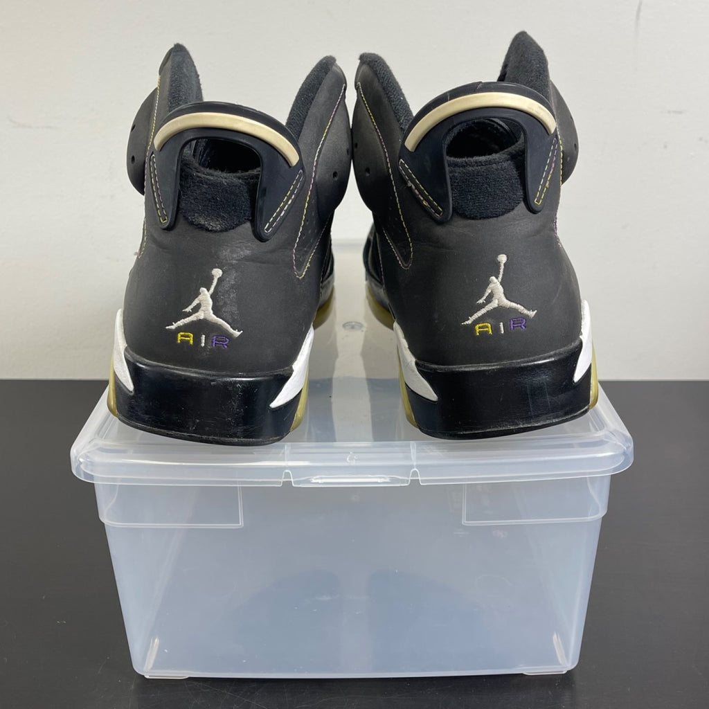 Jordan 6 Retro Lakers 11 (Moderately Worn Pre-Owned)JordanBlack/Varsity Purple-White-Varsity Maize - Image 4