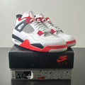 Jordan 4 Retro Fire Red (2020) 10 (Lightly Worn Pre-Owned)JordanWhite/Black-Tech Grey-Fire Red - Image 1