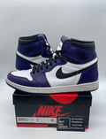Jordan 1 Retro High Court Purple White 12 (Lightly Worn Pre-Owned)JordanCourt Purple/White-Black - Image 1