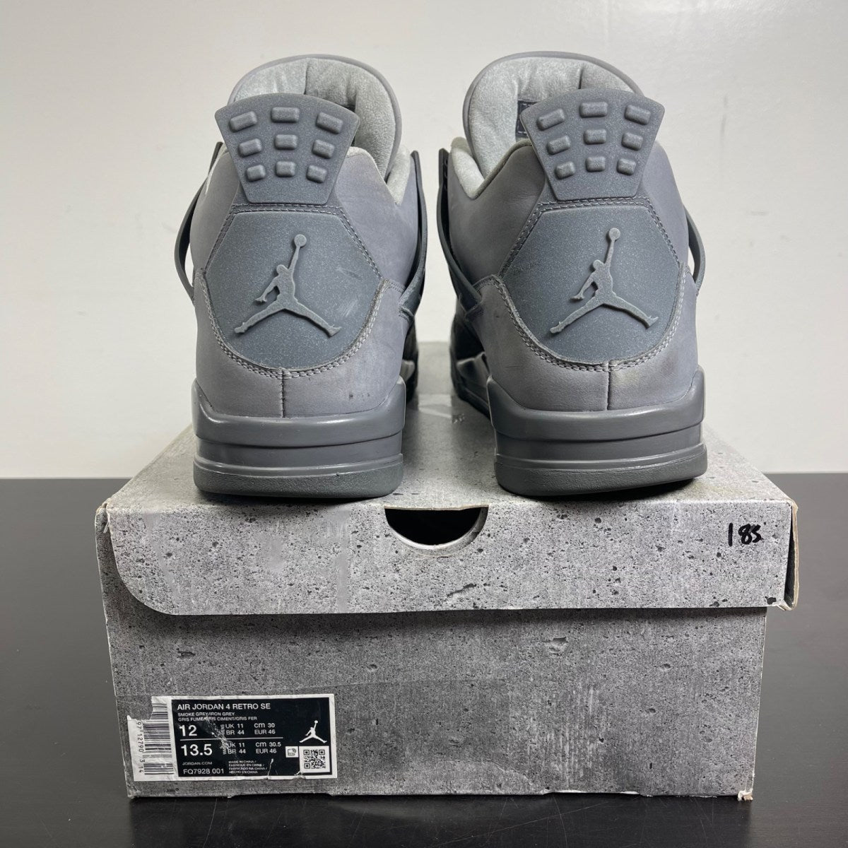 Jordan 4 Retro SE Paris Olympics Wet Cement 12 (Moderately Worn Pre-Owned)JordanSmoke Grey/Iron Grey/Cement Grey/Particle Grey - Image 4