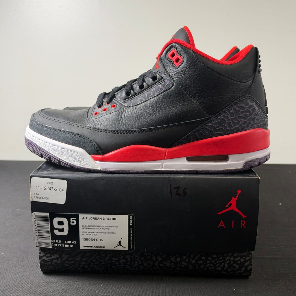 Jordan 3 Retro Crimson (Size 9.5) - Image 3