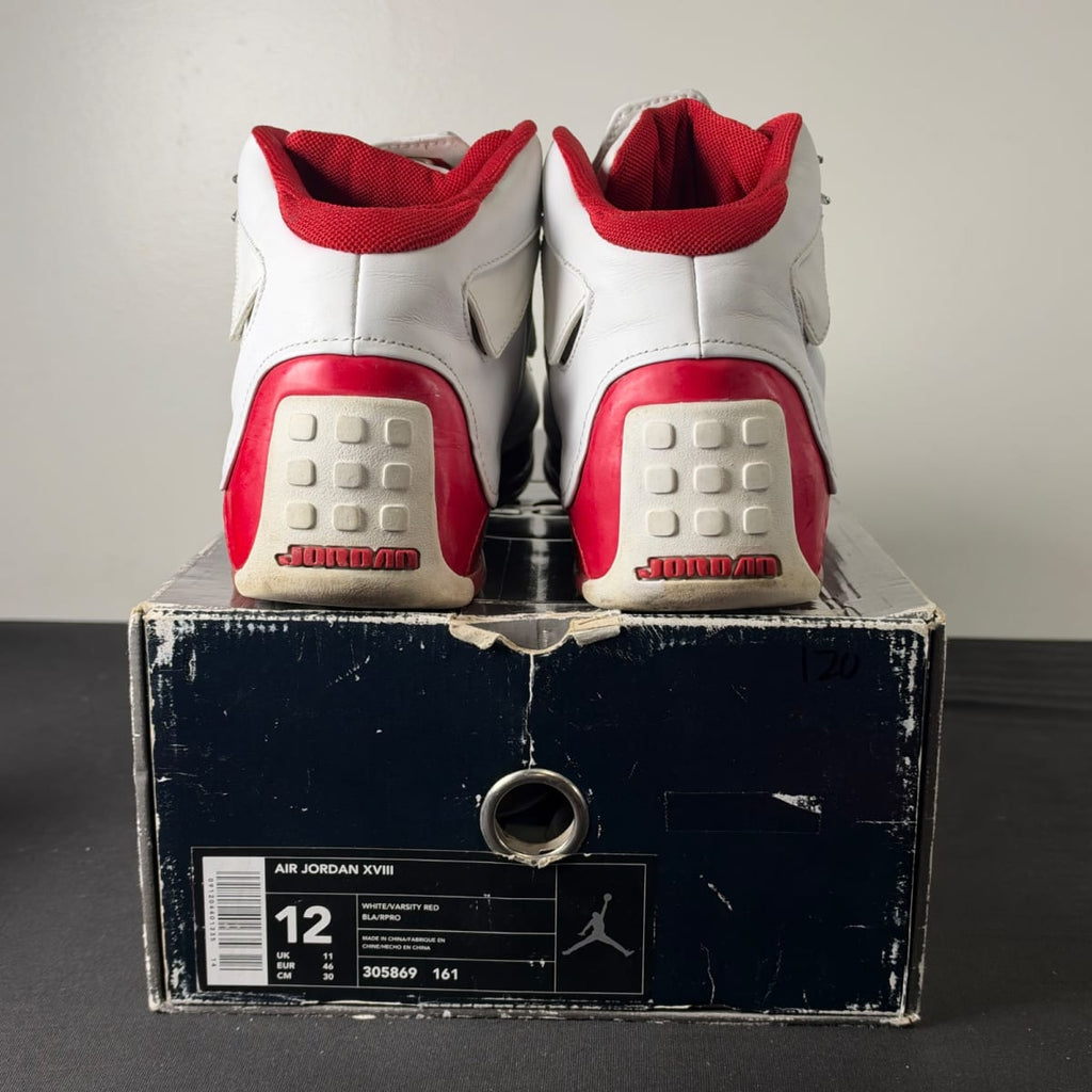 Jordan 18 OG White Red (Size 12) - aux