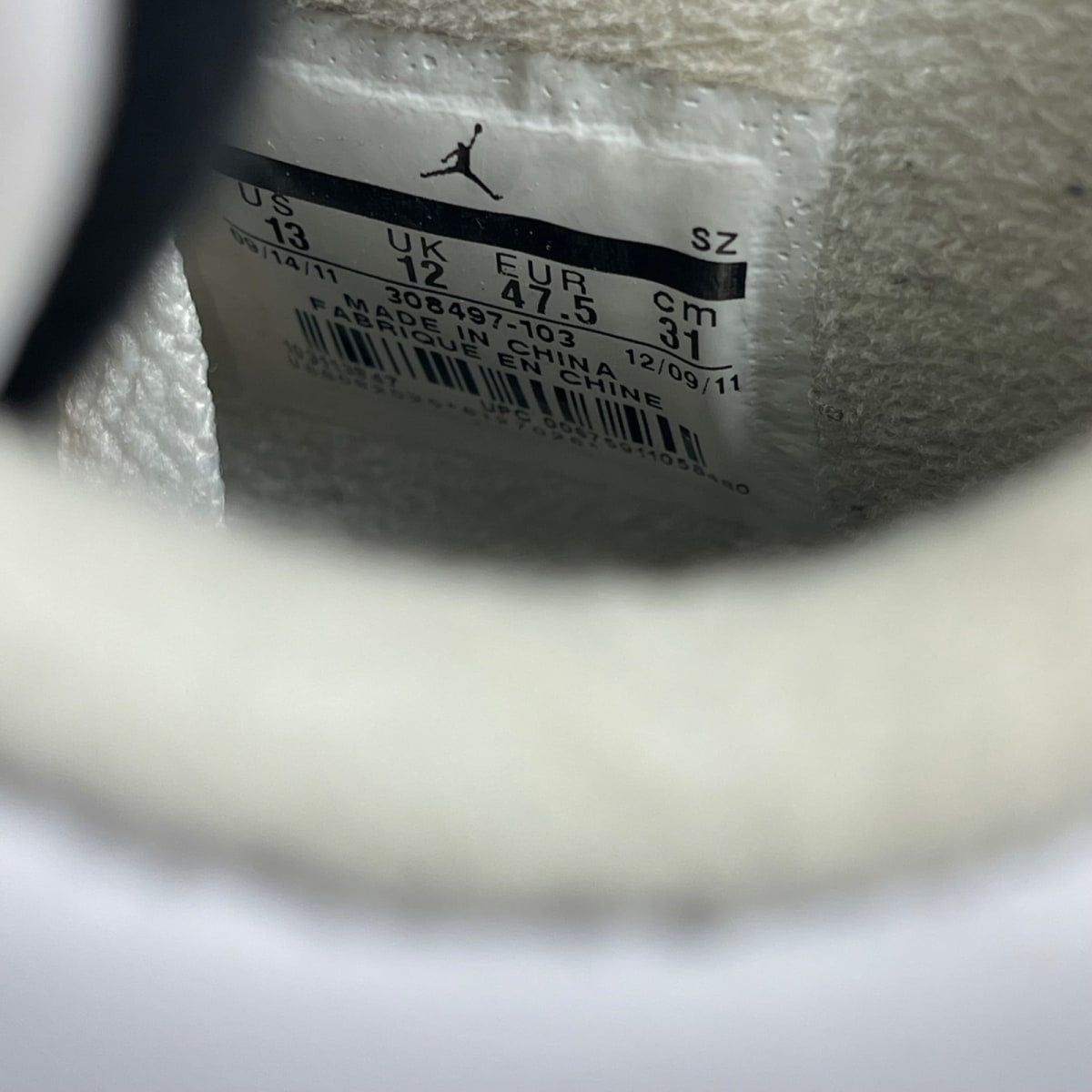 Jordan 4 Retro White Cement (2012) 13 (Moderately Worn Pre-Owned)JordanWhite/Black-Tech Grey - Image 6
