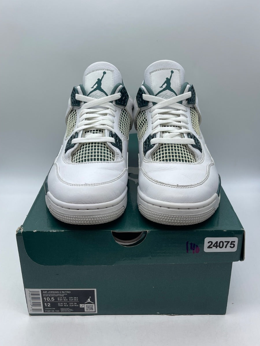 Jordan 4 Retro Oxidized Green 10.5 (Moderately Worn Pre-Owned)JordanWhite/Oxidized Green/White/Neutral Grey - Image 2