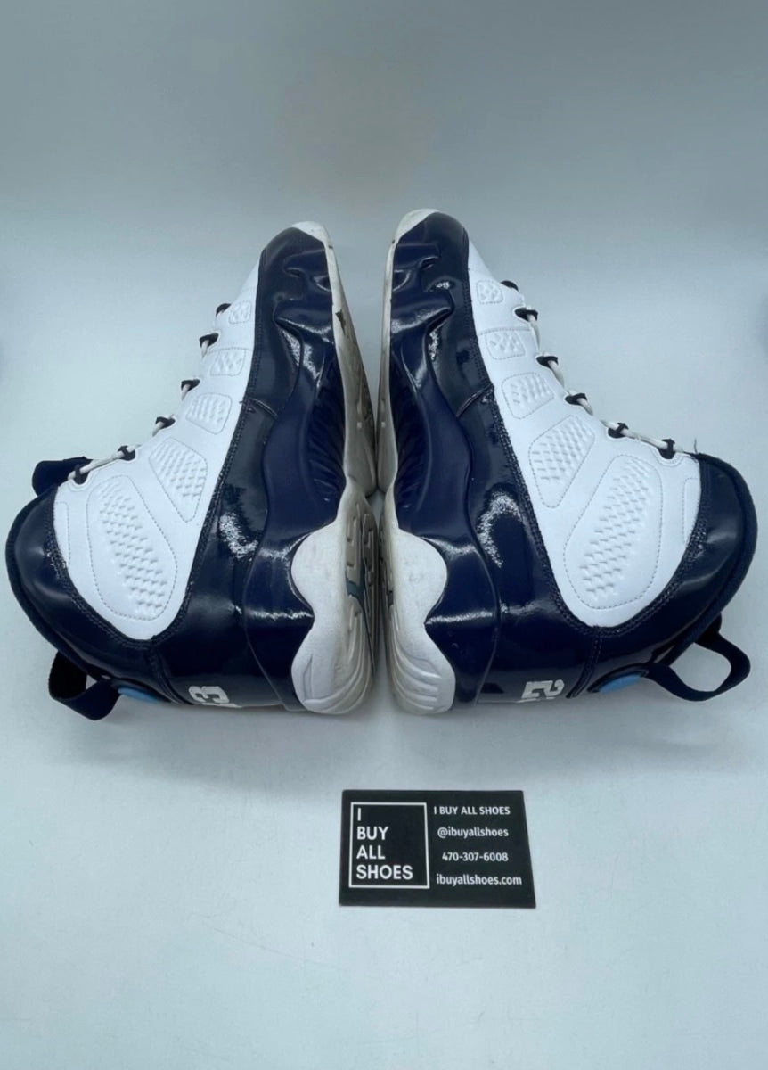 Jordan 9 Retro Pearl Blue 13 (Moderately Worn Pre-Owned)JordanWhite/University Blue-Midnight Navy - Image 6