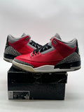 Jordan 3 Retro SE Unite 10 (Moderately Worn Pre-Owned)JordanFire Red/Fire Red-Cement Grey-Black - Image 1