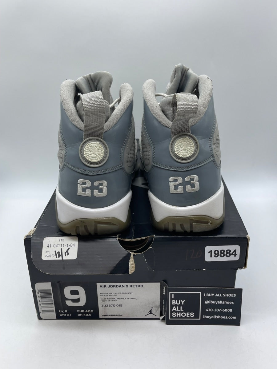 Jordan 9 Retro Cool Grey (2012) 9 (Moderately Worn Pre-Owned) - Image 3