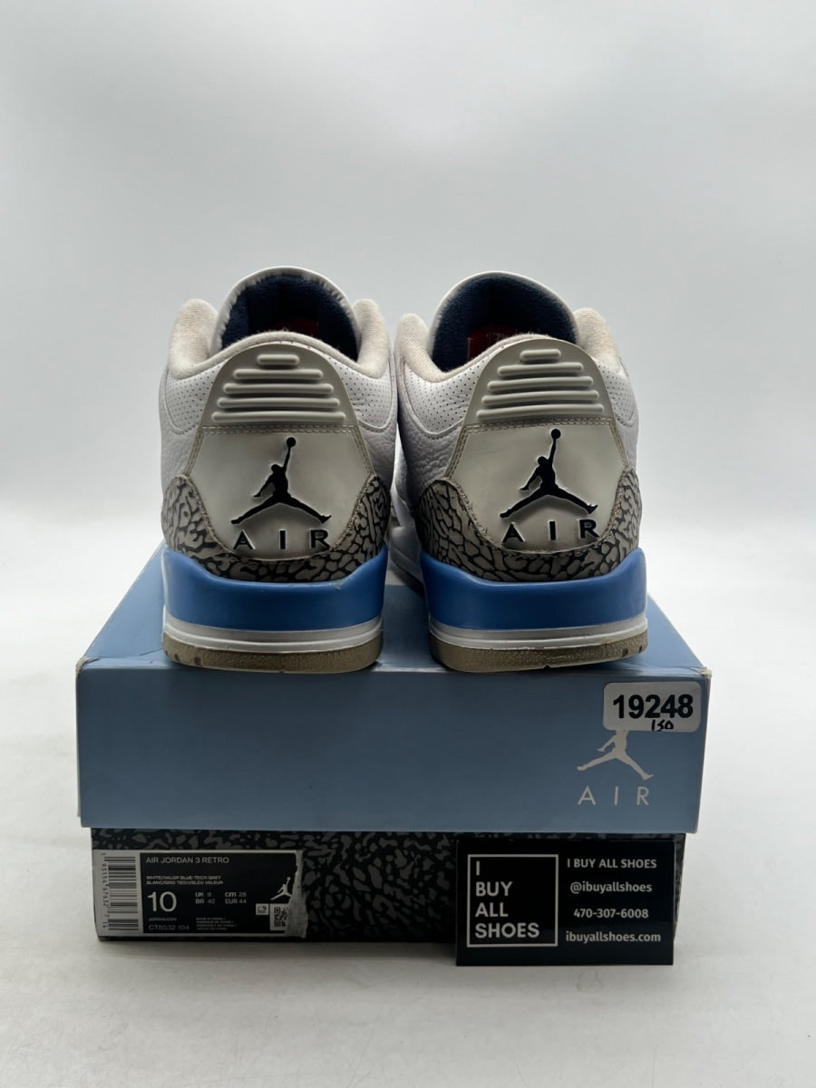 Jordan 3 Retro UNC (2020) 10 (Moderately Worn Pre-Owned) - Image 3