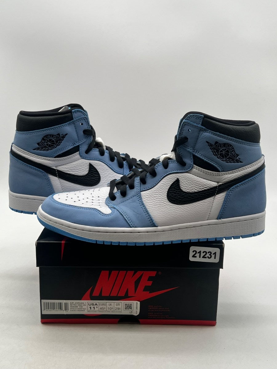 Jordan 1 Retro High OG University Blue 11.5 (Moderately Worn Pre-Owned) - Image 1