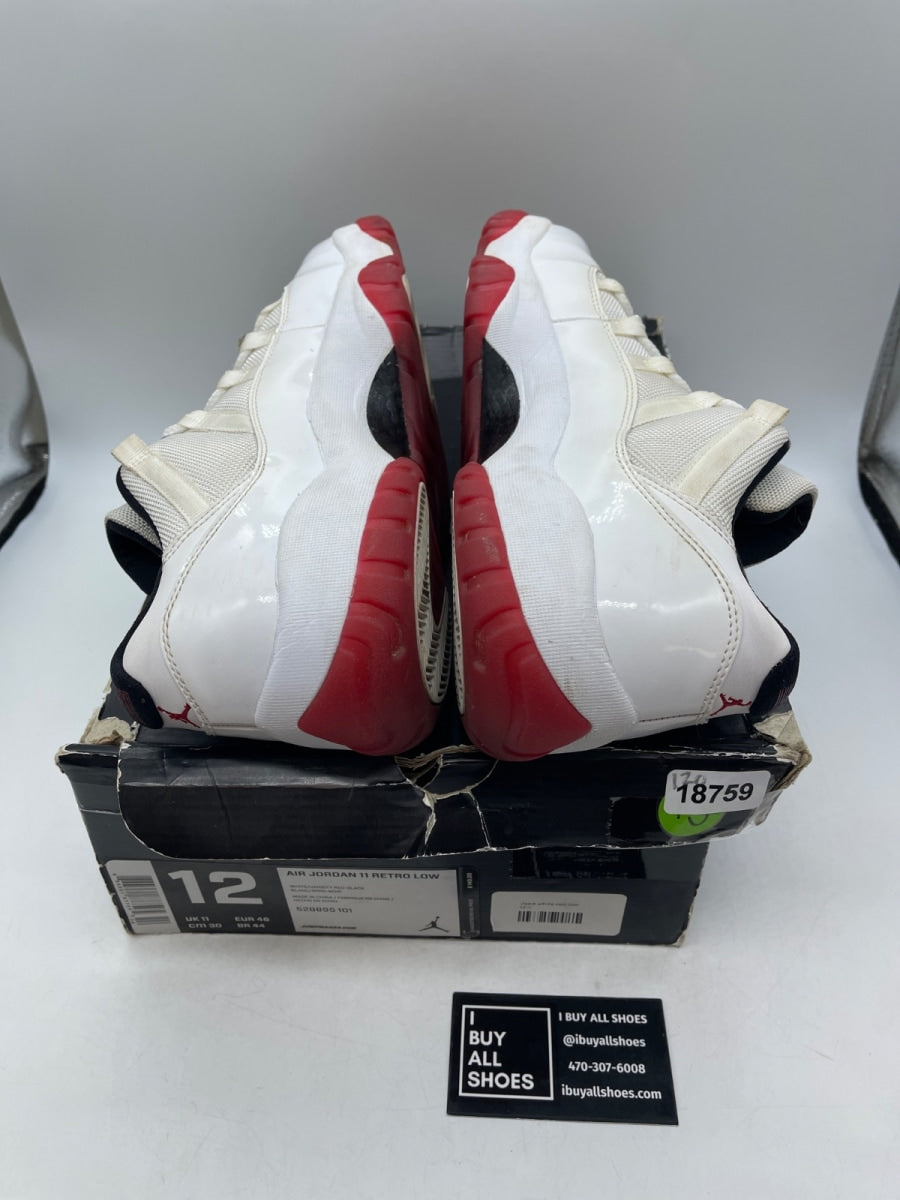Jordan 11 Retro Low White Red (2012) 12 (Heavily Worn Pre-Owned) - Image 6