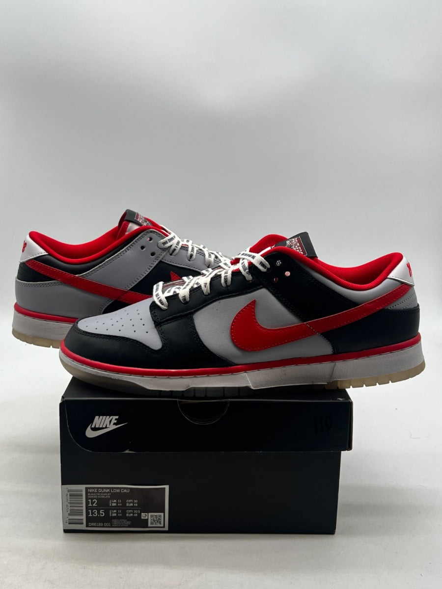 Nike Dunk Low Clark Atlanta University 12 (Lightly Worn Pre-Owned)NikeBlack/Classic Charcoal/White-Team Scarlet - Image 1