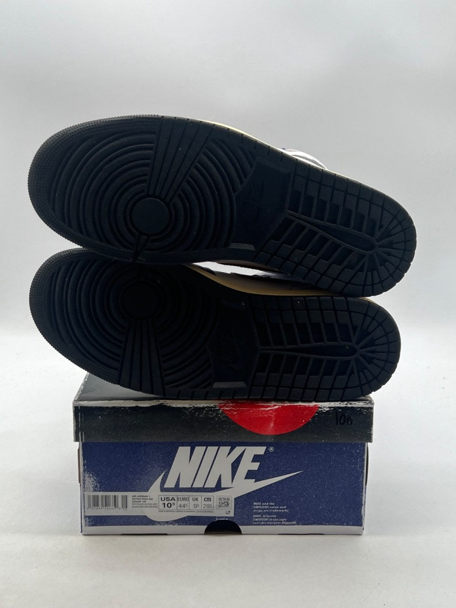 Jordan 1 Retro High OG Rare Air 10.5 (Lightly Worn Pre-Owned)JordanWhite/Black-Neutral Grey-Deep Royal Blue-Muslin - Image 8