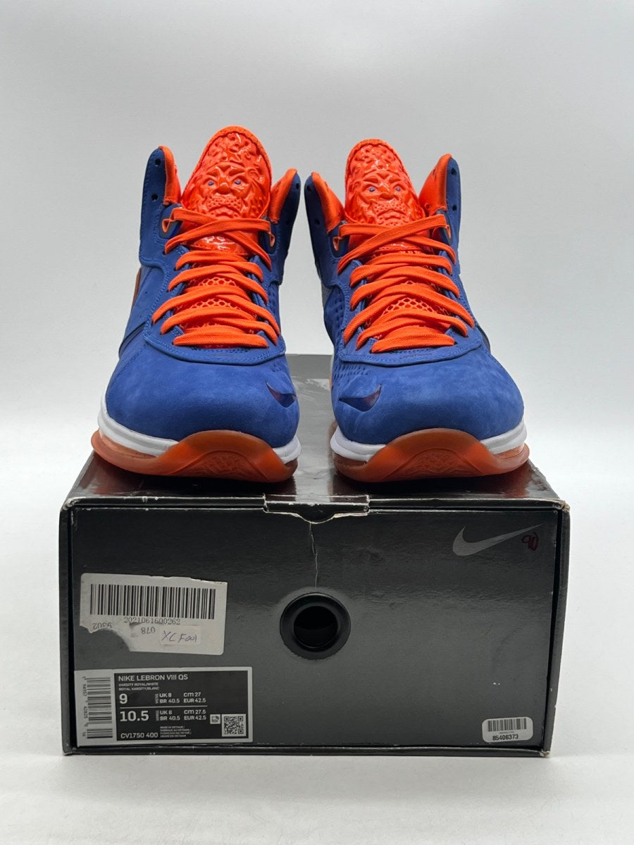 Nike LeBron 8 Hardwood Classic (2021) 9 (Lightly Worn Pre-Owned)NikeVarsity Royal/Orange Blaze-Total Orange-White - Image 2