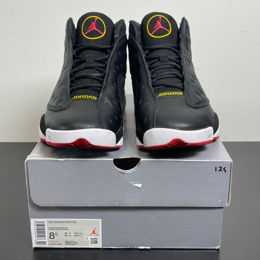 Jordan 13 Retro Playoffs (2023) 8.5 (Moderately Worn Pre-Owned)JordanBlack/Varsity Red-White-Vibrant Yellow - Image 2