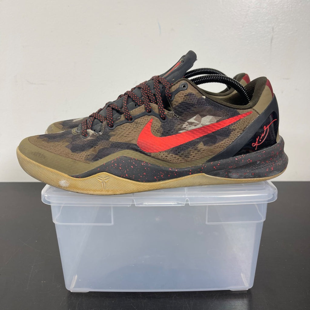 Nike Kobe 8 Python 10 (Moderately Worn Pre-Owned)NikeSquadron Green/Challenge Red-Legion Brown - Image 3